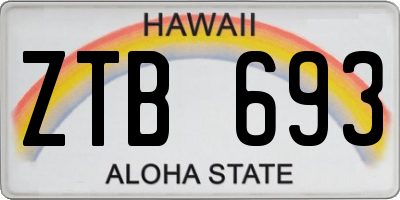 HI license plate ZTB693