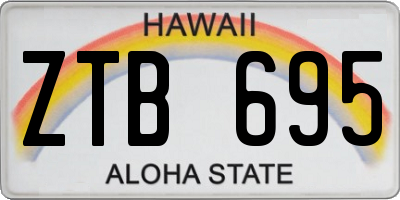 HI license plate ZTB695