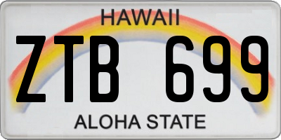 HI license plate ZTB699