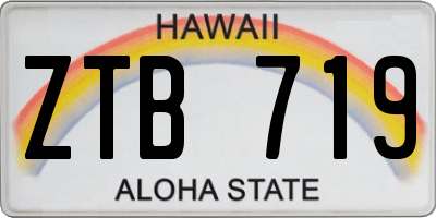 HI license plate ZTB719