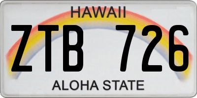 HI license plate ZTB726