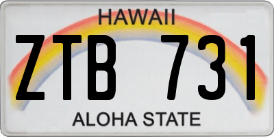 HI license plate ZTB731