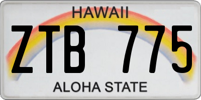 HI license plate ZTB775