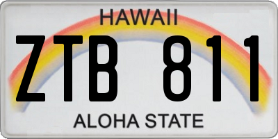 HI license plate ZTB811