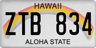 HI license plate ZTB834