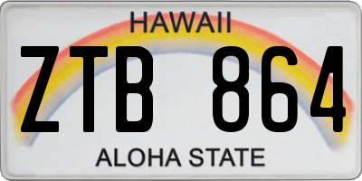 HI license plate ZTB864
