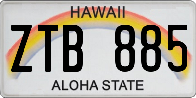 HI license plate ZTB885