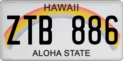 HI license plate ZTB886