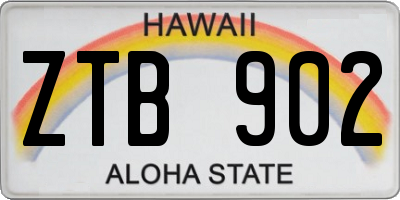 HI license plate ZTB902
