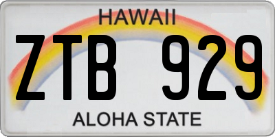 HI license plate ZTB929