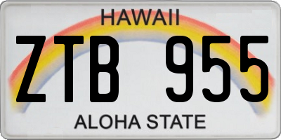 HI license plate ZTB955