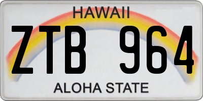 HI license plate ZTB964