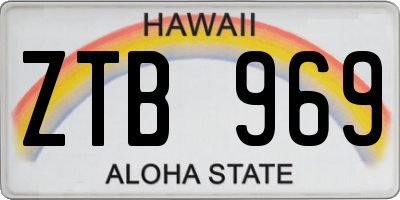 HI license plate ZTB969