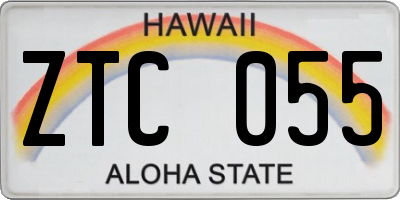 HI license plate ZTC055