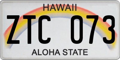 HI license plate ZTC073