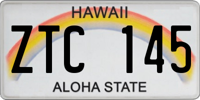 HI license plate ZTC145