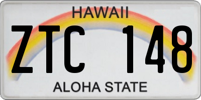 HI license plate ZTC148