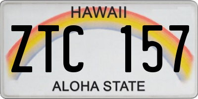 HI license plate ZTC157