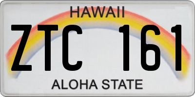 HI license plate ZTC161