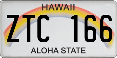HI license plate ZTC166