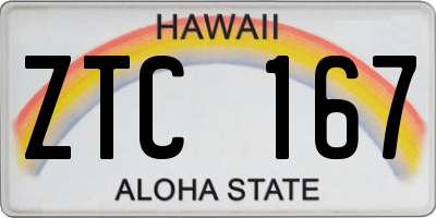 HI license plate ZTC167