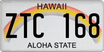 HI license plate ZTC168
