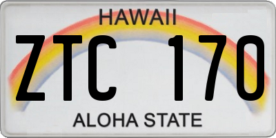 HI license plate ZTC170