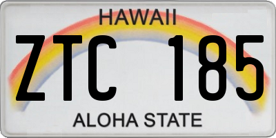 HI license plate ZTC185