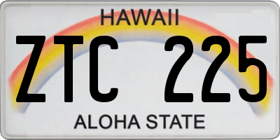 HI license plate ZTC225