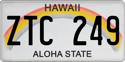 HI license plate ZTC249