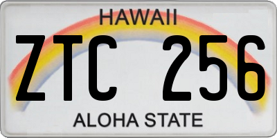 HI license plate ZTC256