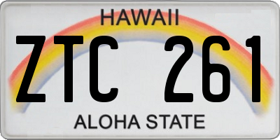 HI license plate ZTC261