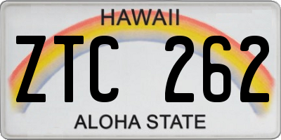 HI license plate ZTC262