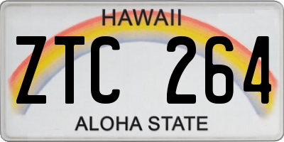 HI license plate ZTC264