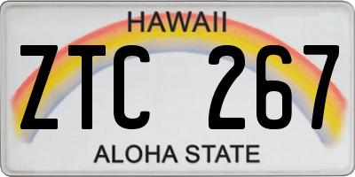 HI license plate ZTC267