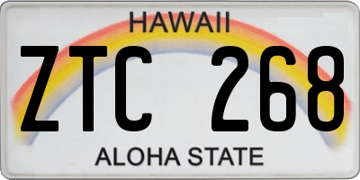 HI license plate ZTC268