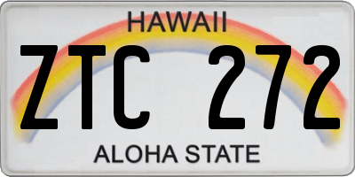 HI license plate ZTC272