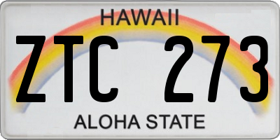 HI license plate ZTC273