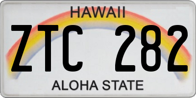 HI license plate ZTC282