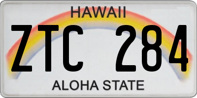 HI license plate ZTC284