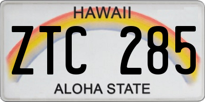 HI license plate ZTC285