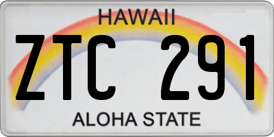 HI license plate ZTC291