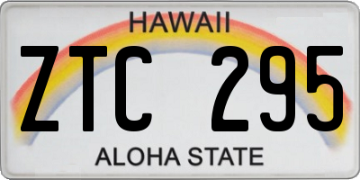 HI license plate ZTC295