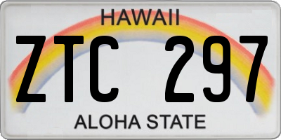 HI license plate ZTC297