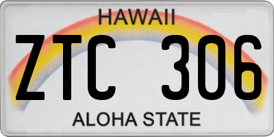 HI license plate ZTC306