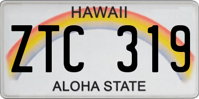 HI license plate ZTC319