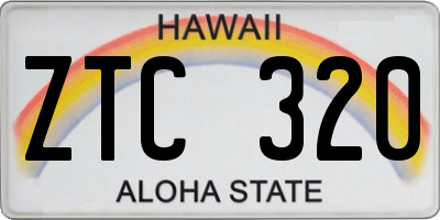 HI license plate ZTC320