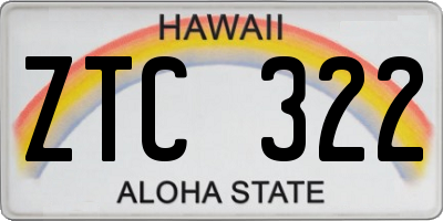 HI license plate ZTC322