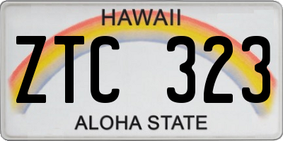 HI license plate ZTC323