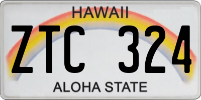 HI license plate ZTC324